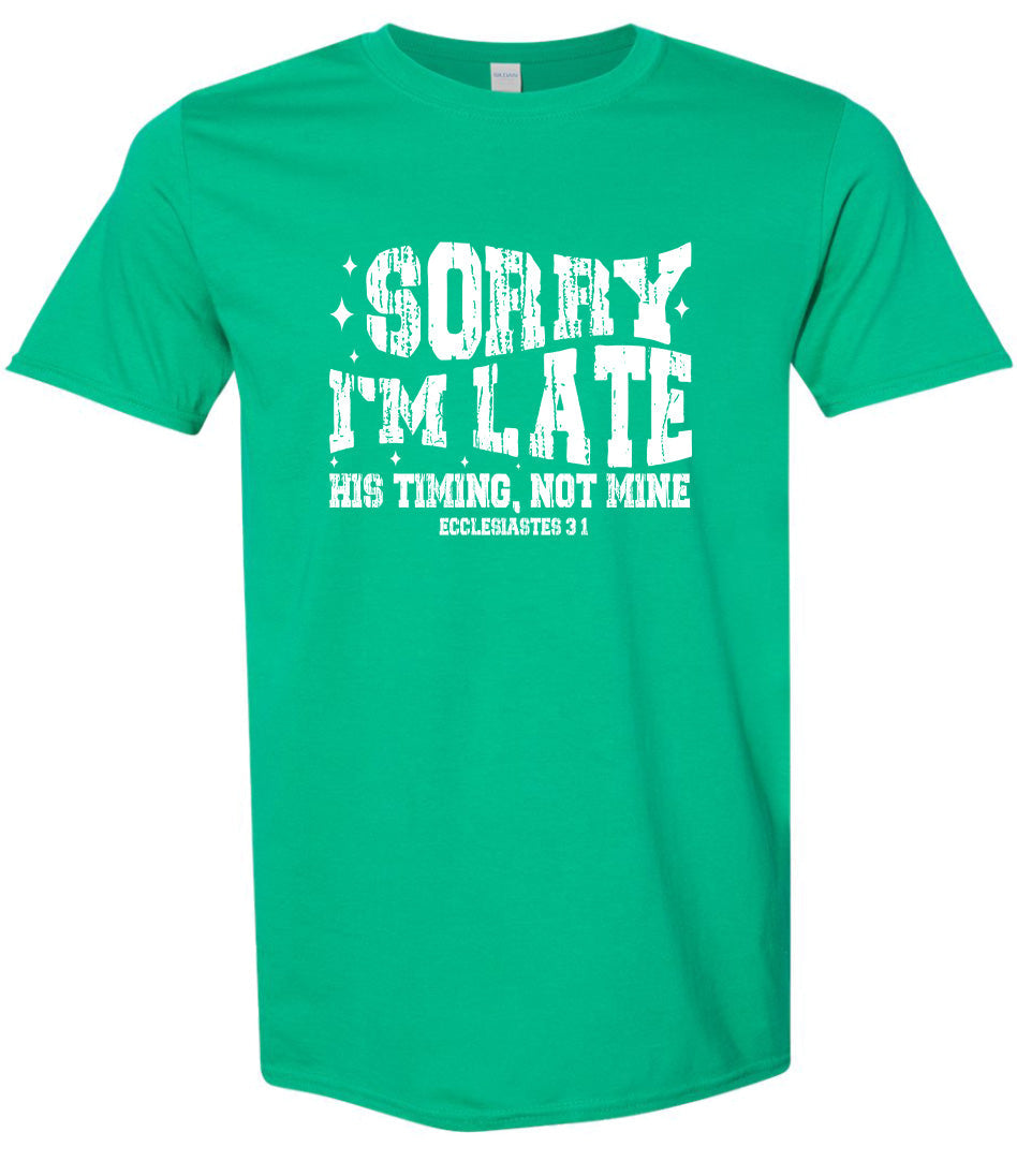 His Timing, Not Mine Adult Gildan Soft Shirt