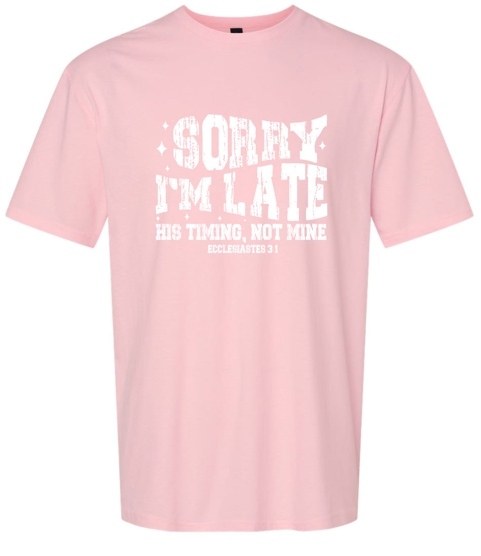 His Timing, Not Mine Adult Gildan Soft Shirt