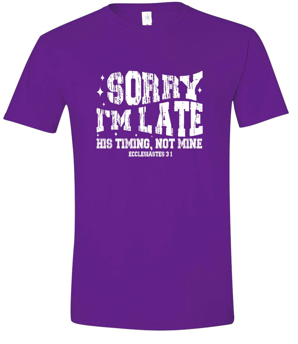 His Timing, Not Mine Adult Gildan Soft Shirt