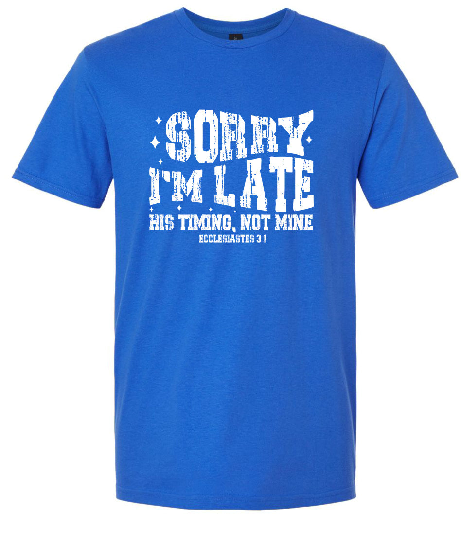His Timing, Not Mine Adult Gildan Soft Shirt