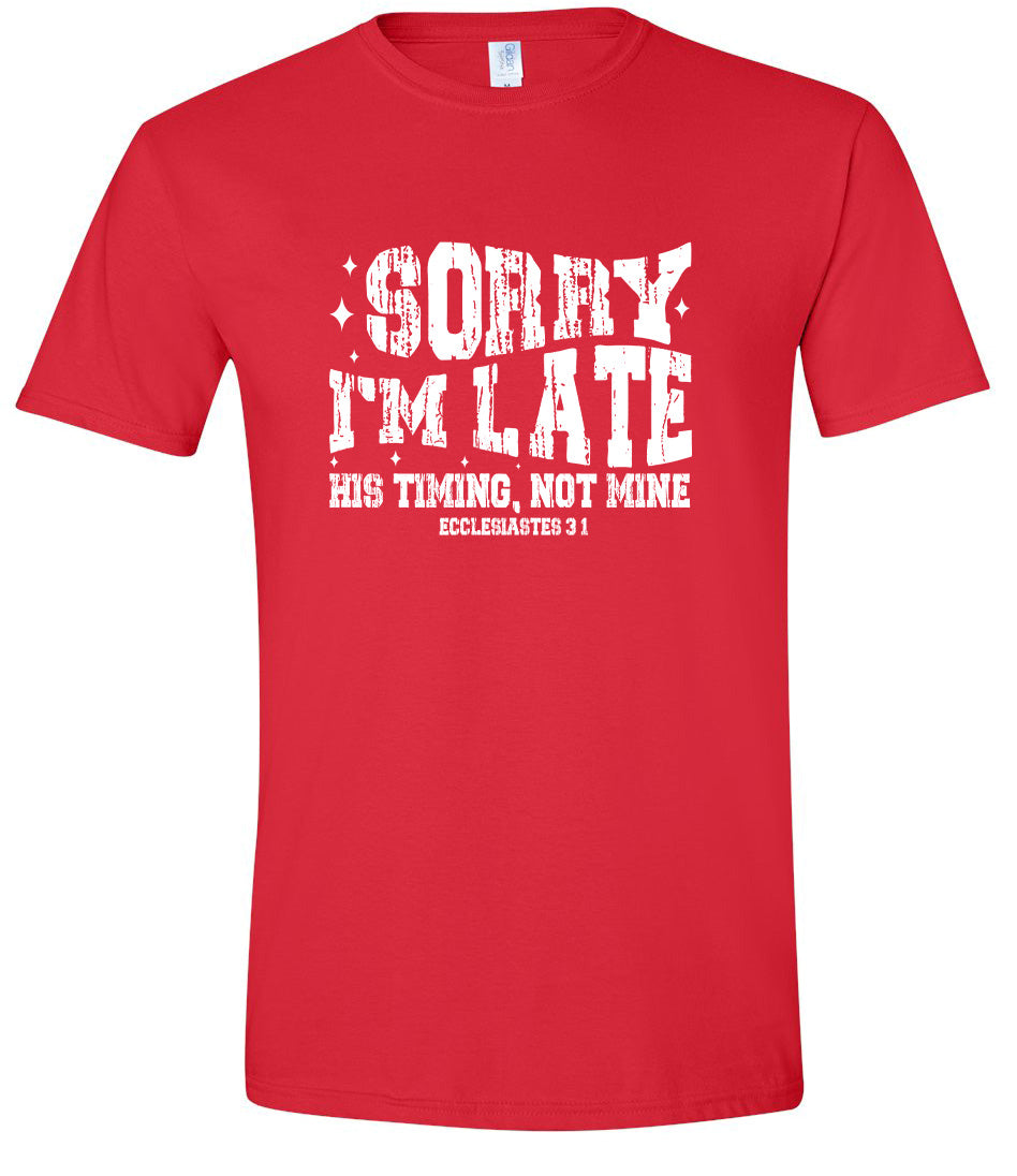 His Timing, Not Mine Adult Gildan Soft Shirt