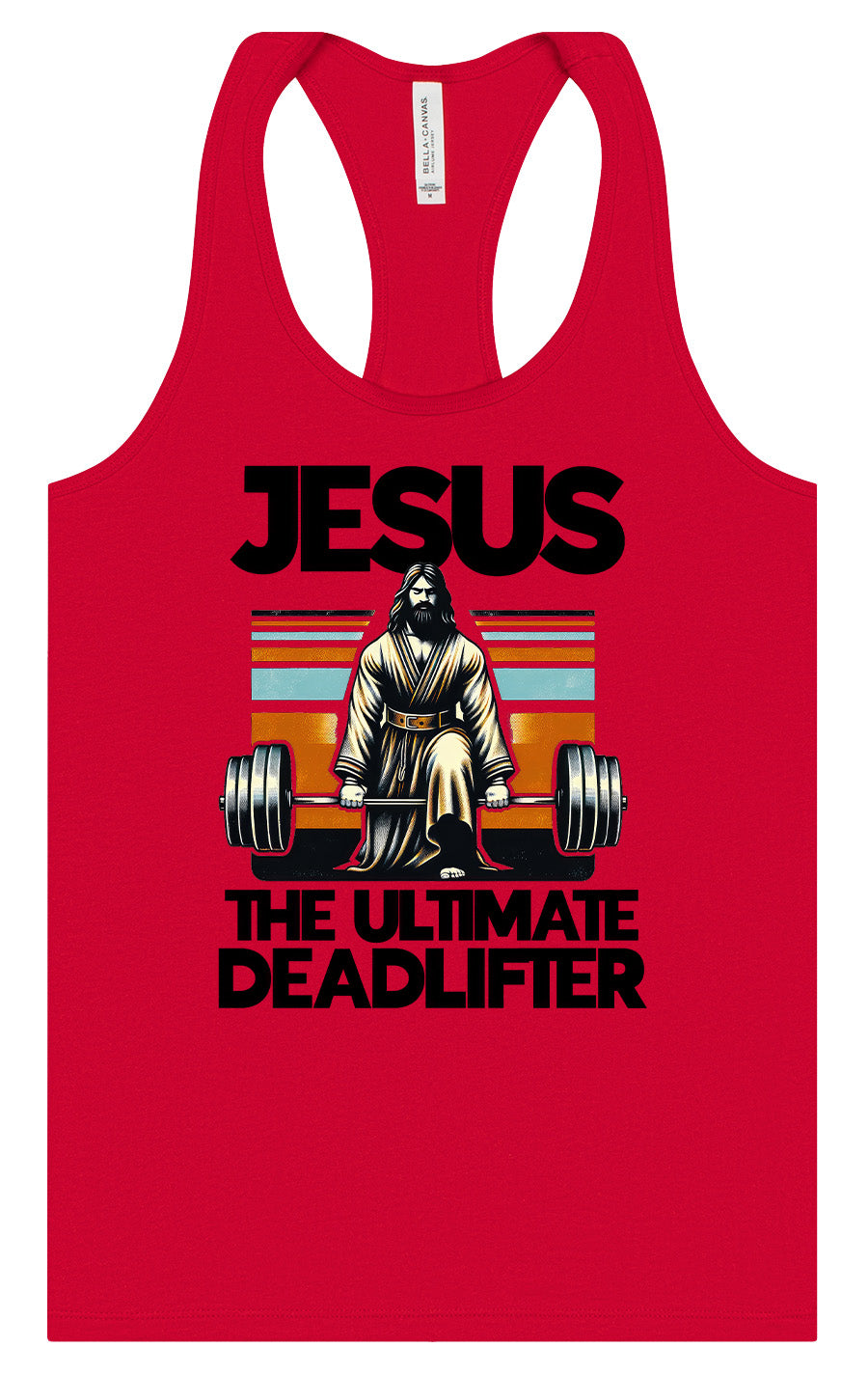 Jesus, the Ultimate Deadlifter Women's Racerback Tank