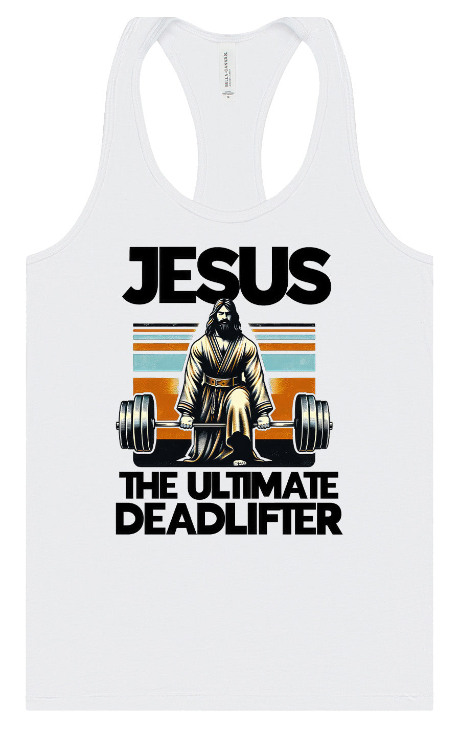 Jesus, the Ultimate Deadlifter Women's Racerback Tank