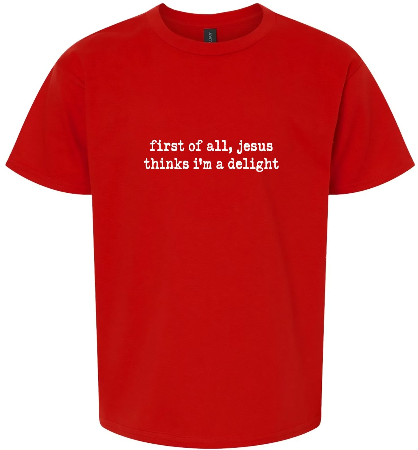 Jesus Thinks I'm a Delight Children's Gildan Soft Shirt