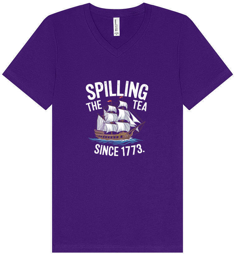 Spilling the Tea Since 1773 Unisex V-Neck Shirt