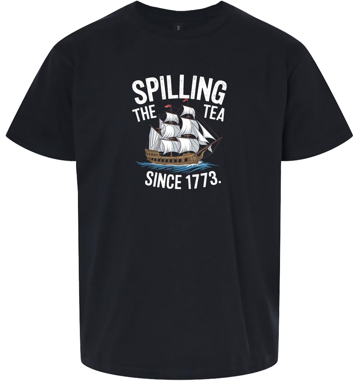 Spilling the Tea Since 1773 Children's Gildan Soft Shirt
