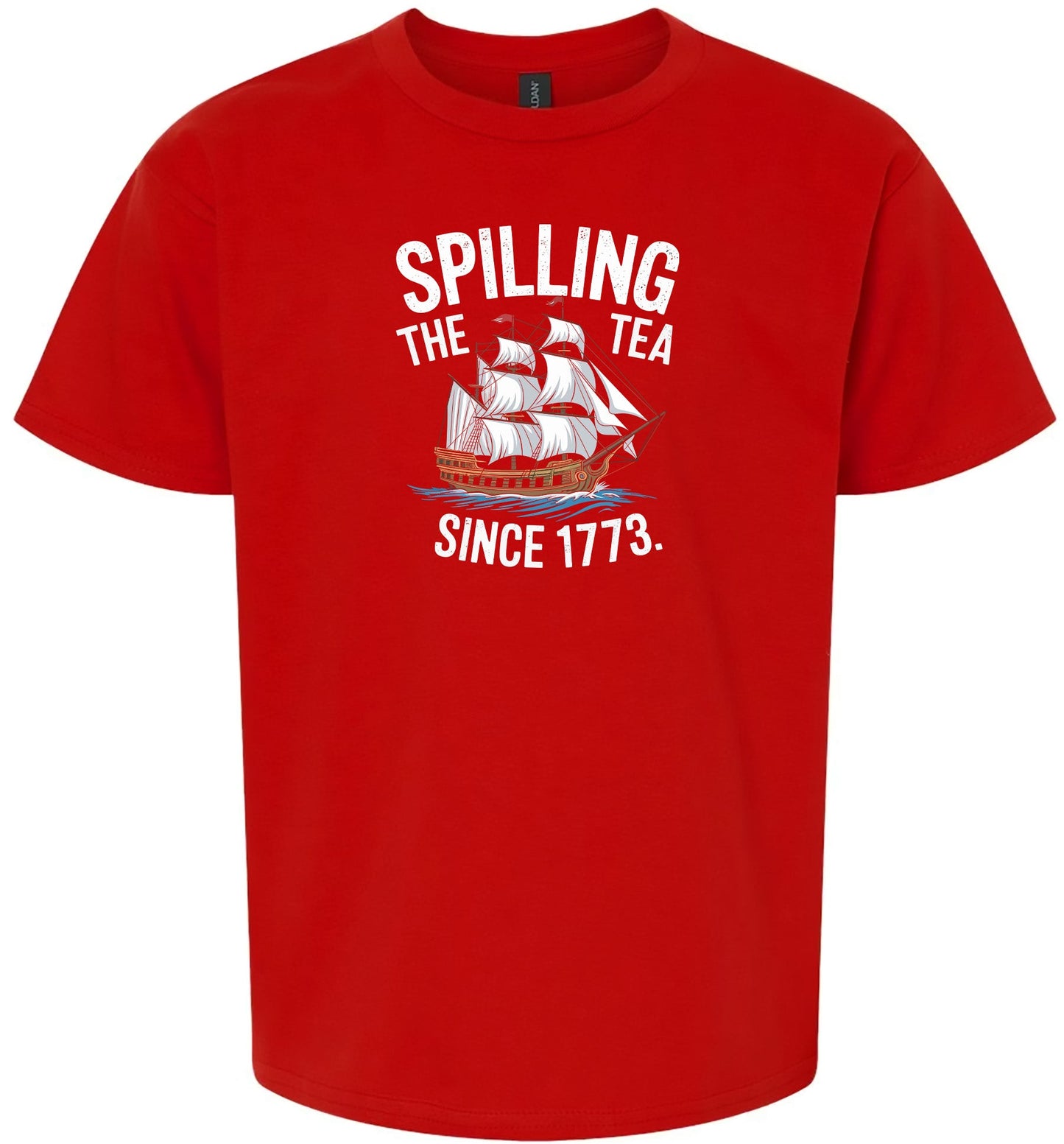 Spilling the Tea Since 1773 Children's Gildan Soft Shirt