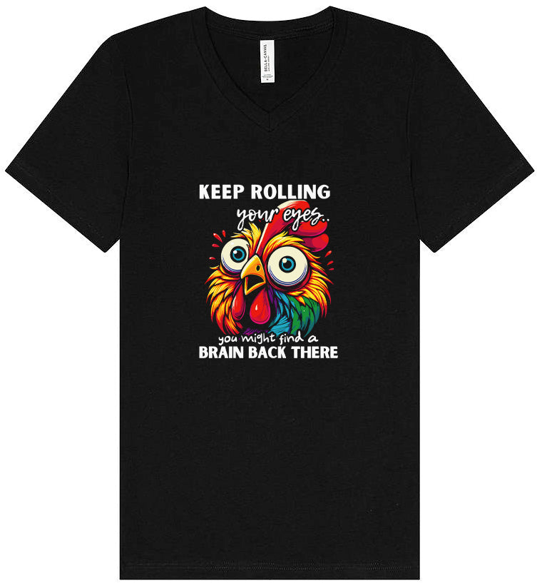 Chicken Brain Unisex V-Neck Shirt
