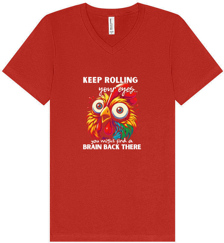 Chicken Brain Unisex V-Neck Shirt