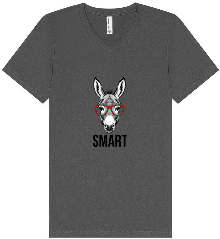 Smart Donkey Unisex V-Neck Shirt