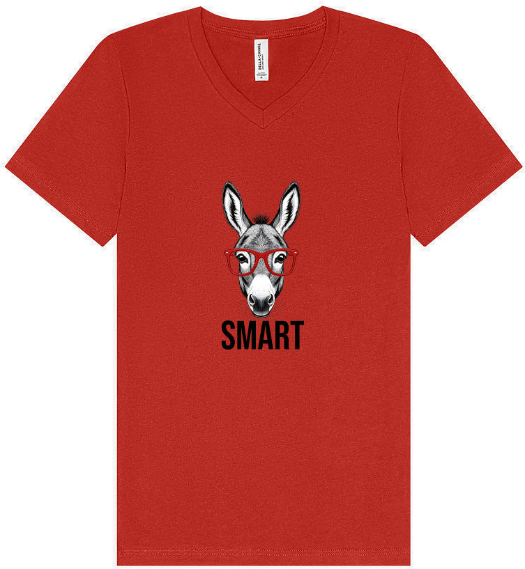 Smart Donkey Unisex V-Neck Shirt