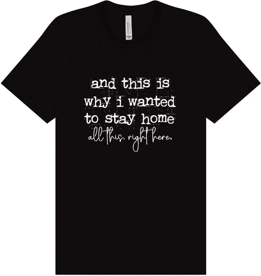 This is Why I Wanted to Stay Home Adult Bella Canvas Shirt