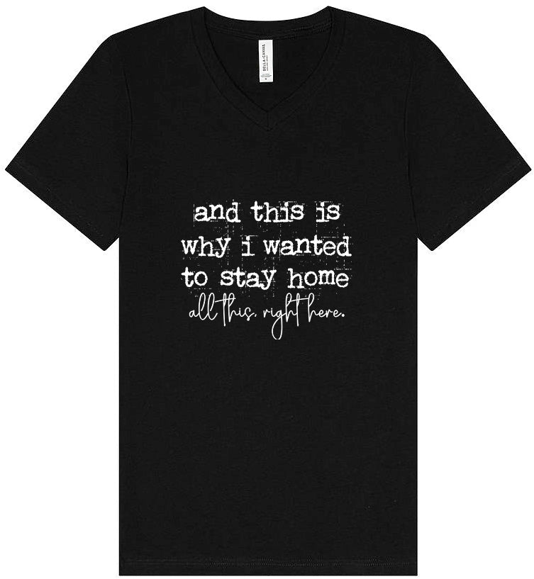 This is Why I Wanted to Stay Home Unisex V-Neck Shirt