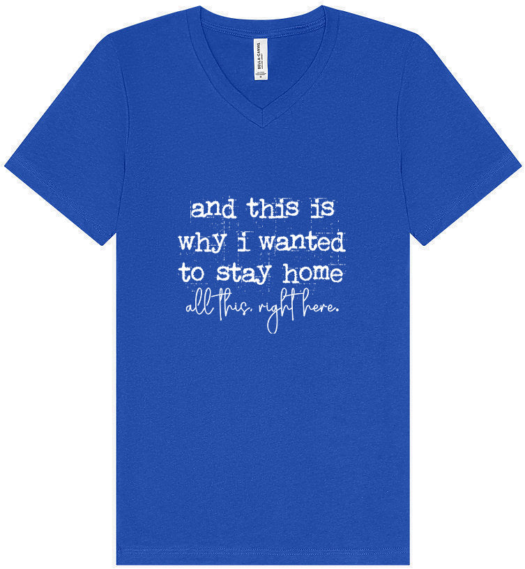 This is Why I Wanted to Stay Home Unisex V-Neck Shirt