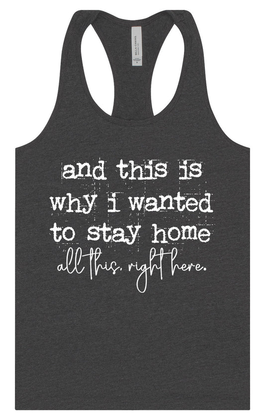 This is Why I Wanted to Stay Home Women's Racerback Tank