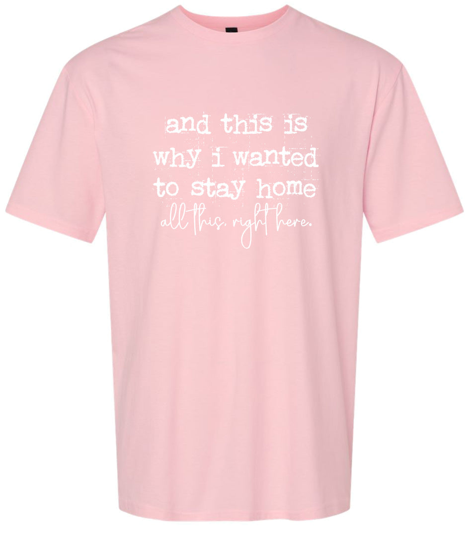 This is Why I Wanted to Stay Home Adult Gildan Soft Shirt