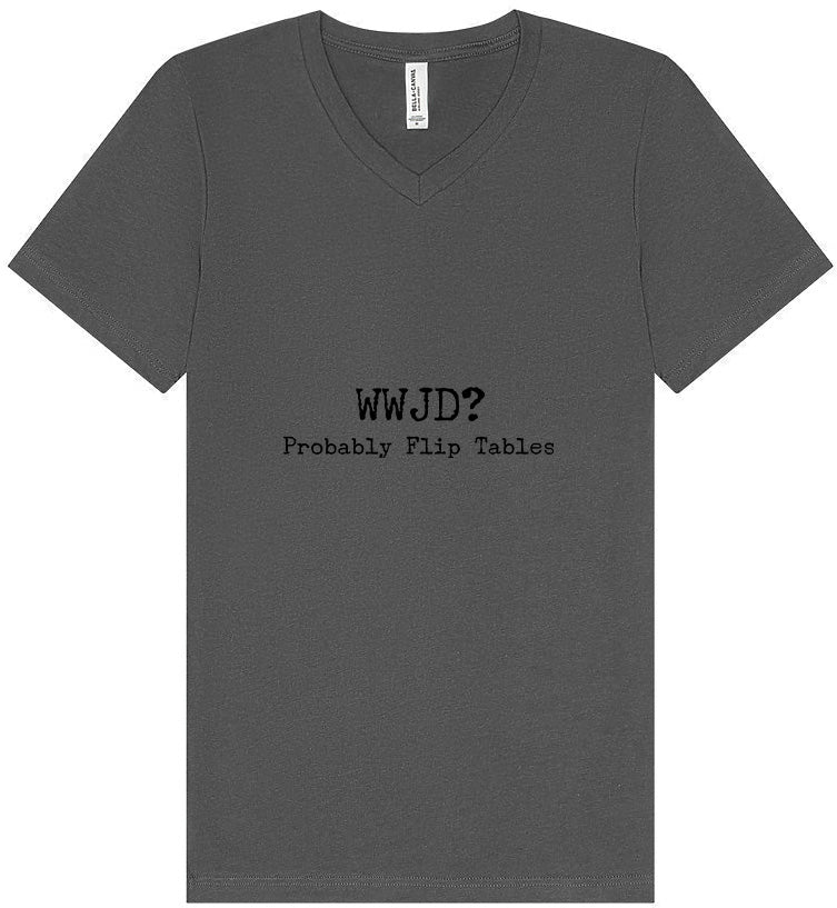 WWJD? Unisex V-Neck Shirt