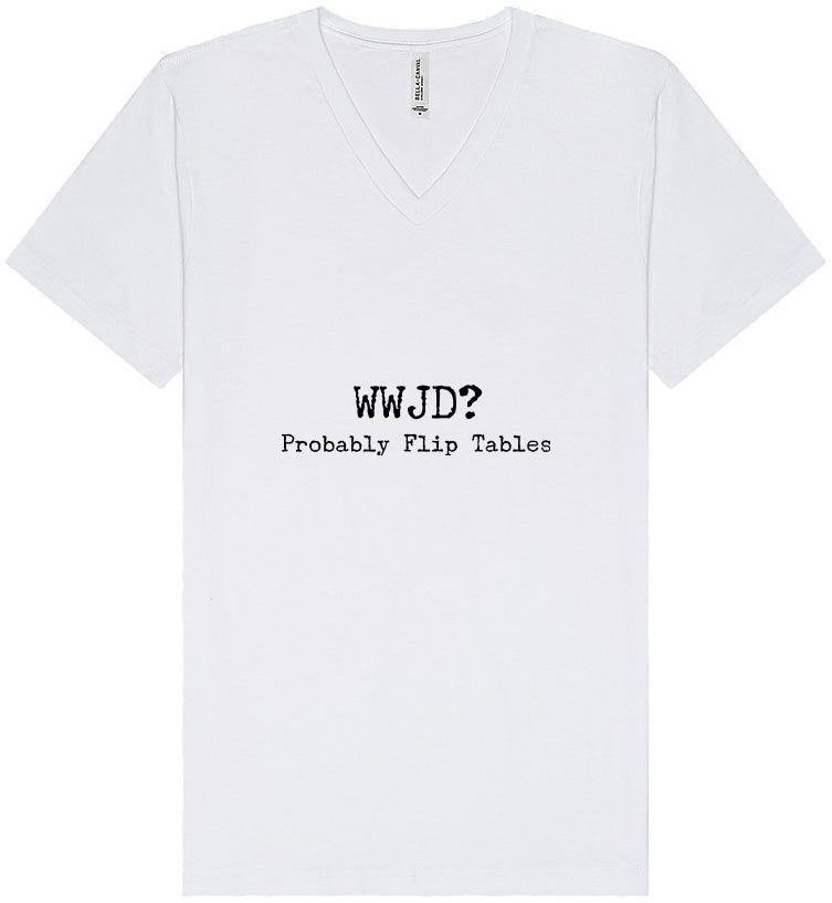 WWJD? Unisex V-Neck Shirt