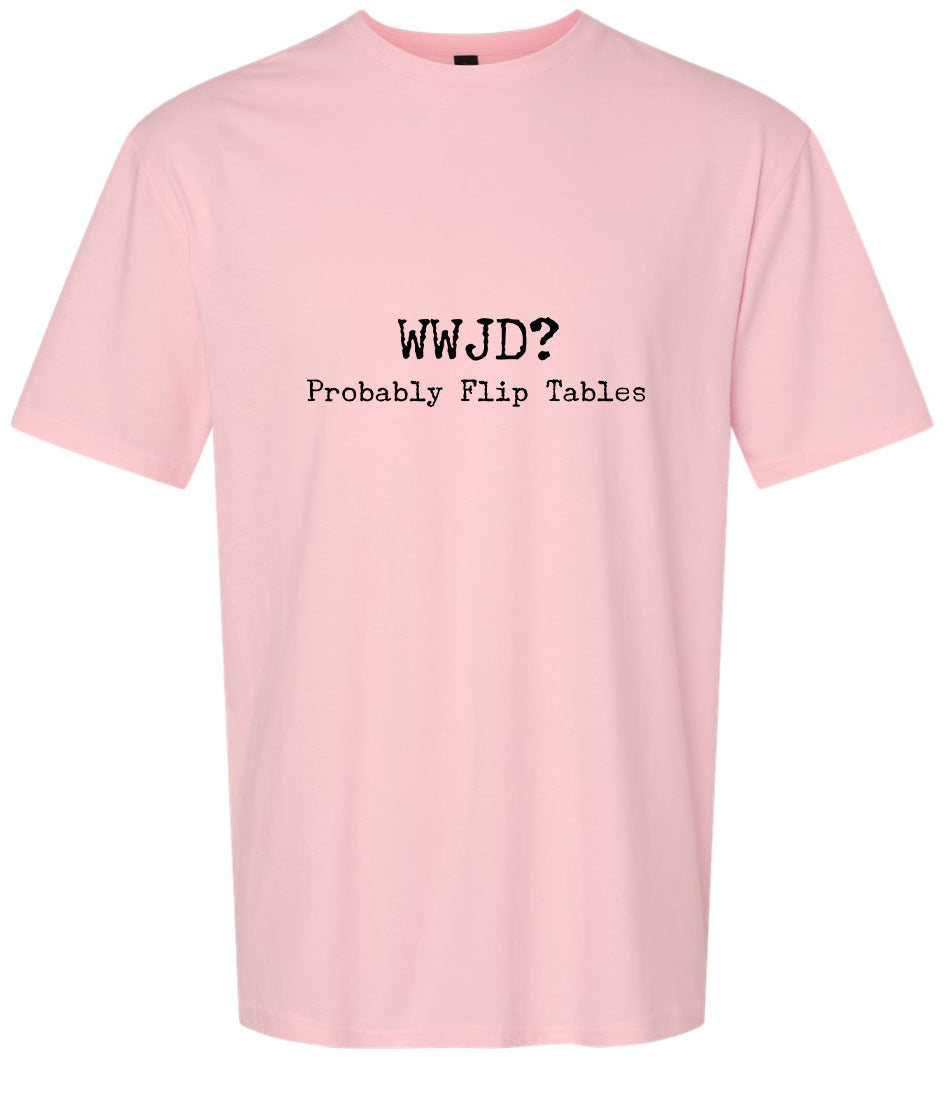 WWJD? Adult Gildan Soft Shirt