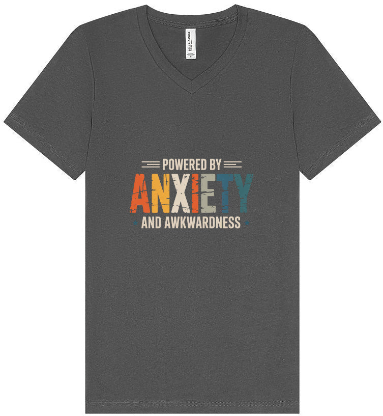 Powered by Anxiety Unisex V-Neck Shirt