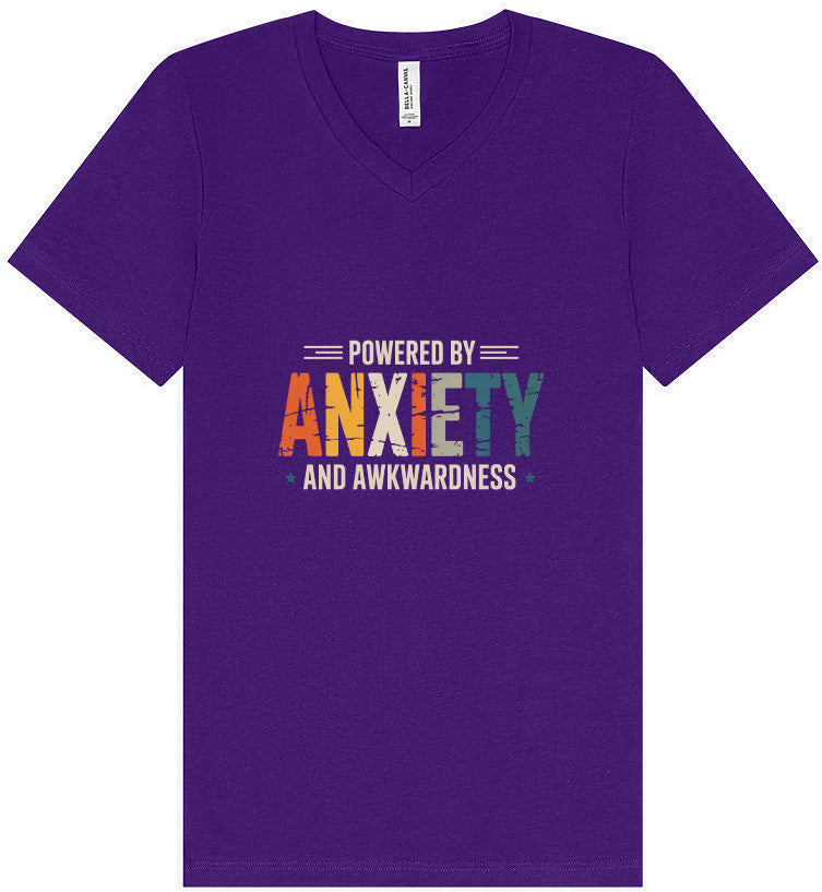 Powered by Anxiety Unisex V-Neck Shirt