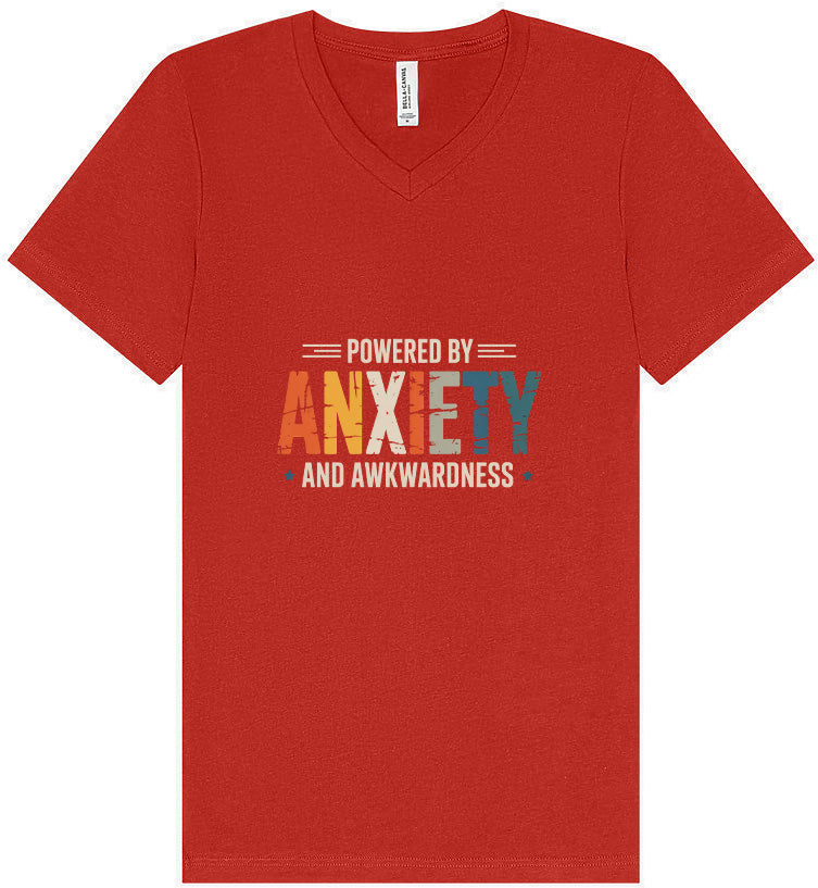 Powered by Anxiety Unisex V-Neck Shirt