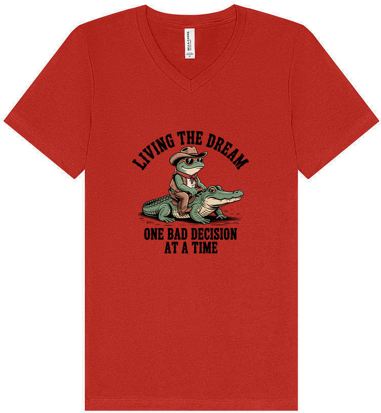One Bad Decision Unisex V-Neck Shirt