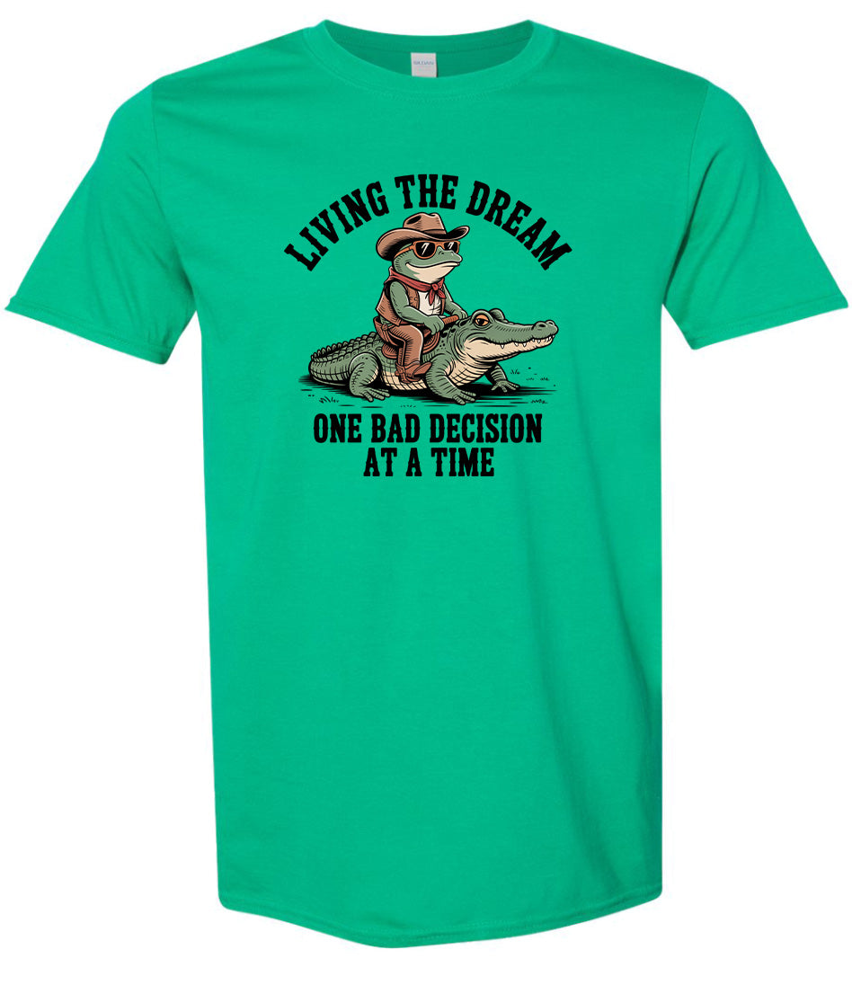 One Bad Decision Adult Gildan Soft Shirt
