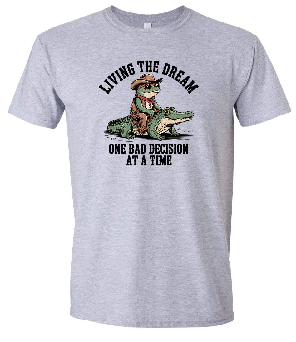 One Bad Decision Adult Gildan Soft Shirt
