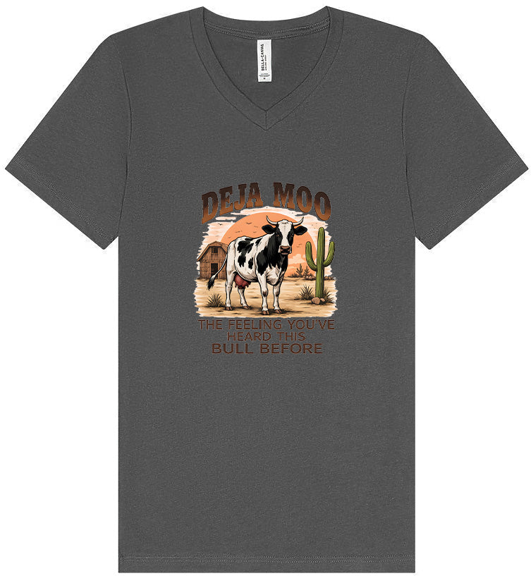 Deja Moo Unisex V-Neck Shirt