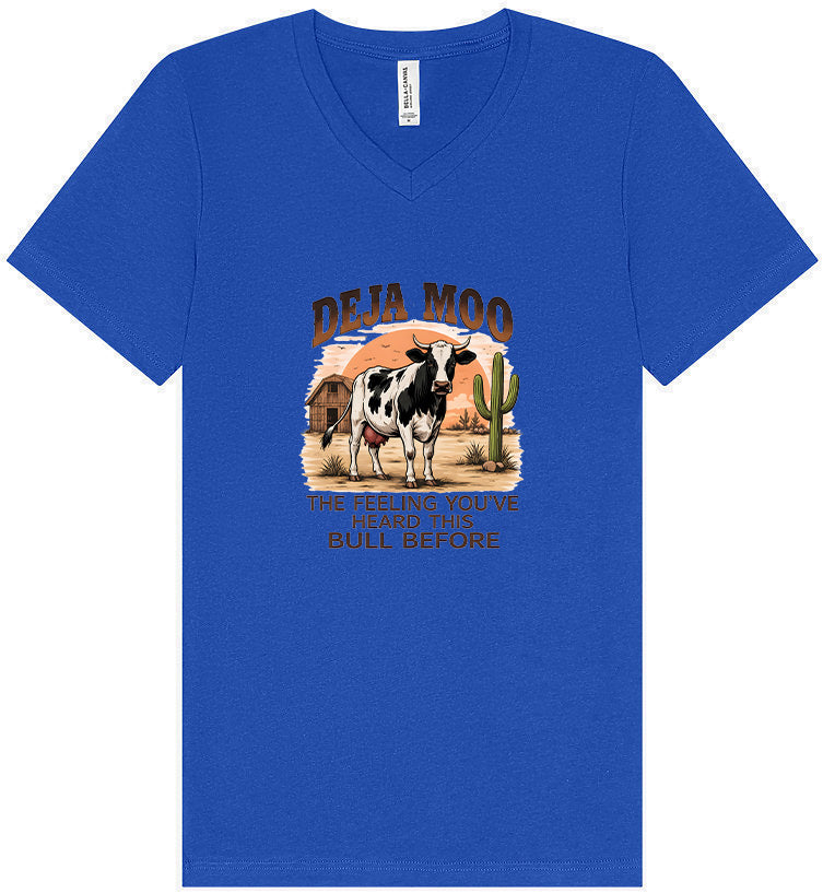Deja Moo Unisex V-Neck Shirt