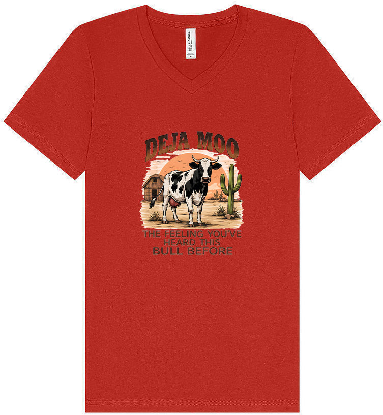 Deja Moo Unisex V-Neck Shirt