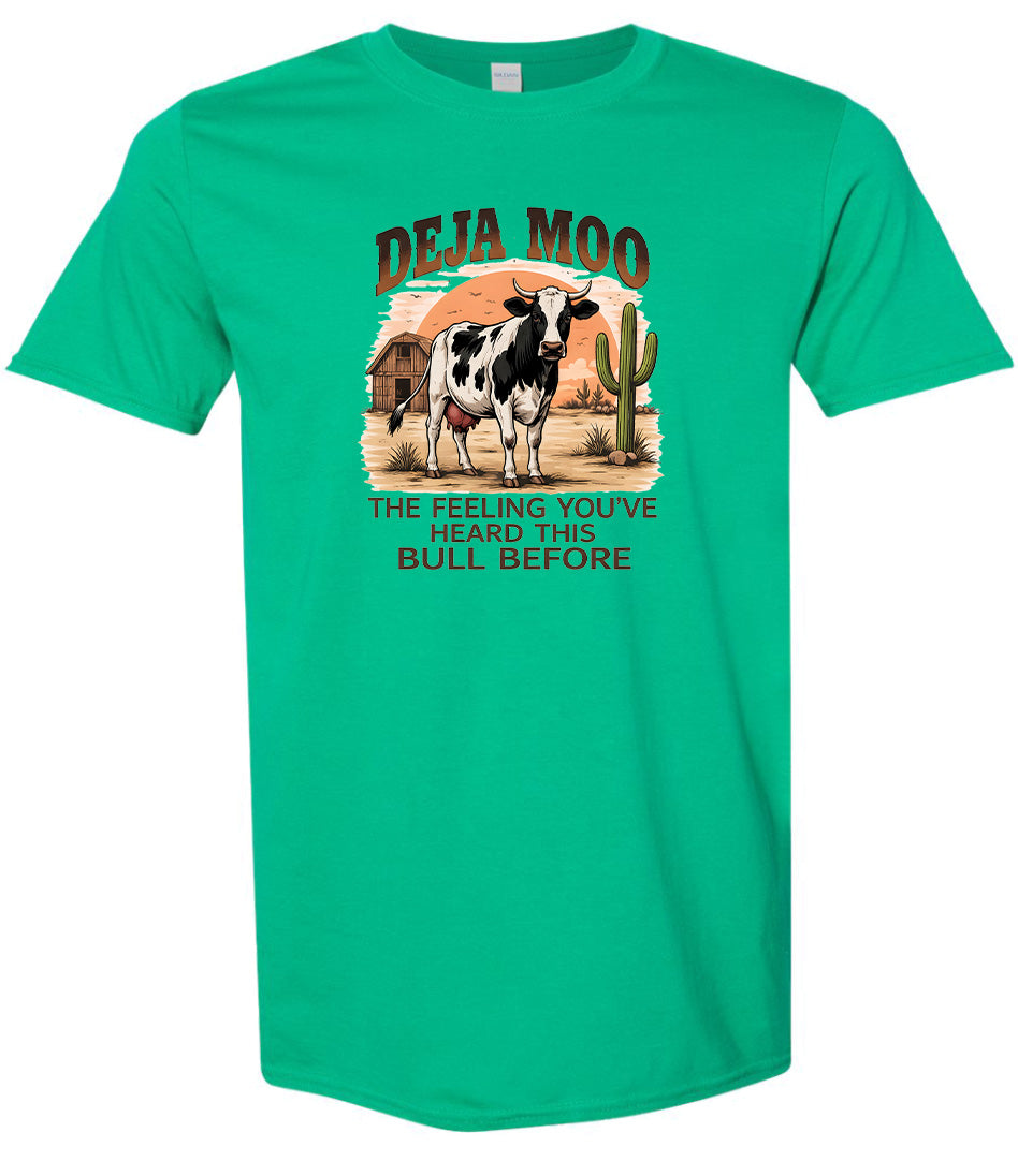 Deja Moo Adult Gildan Soft Shirt