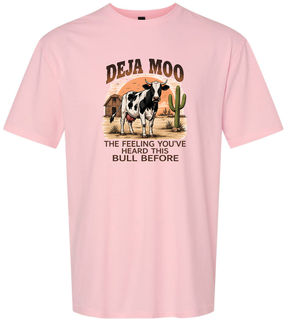 Deja Moo Adult Gildan Soft Shirt