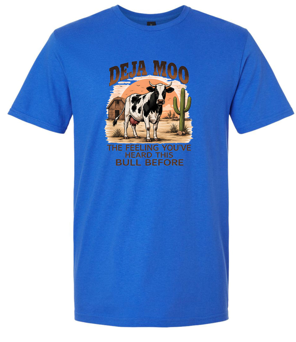 Deja Moo Adult Gildan Soft Shirt