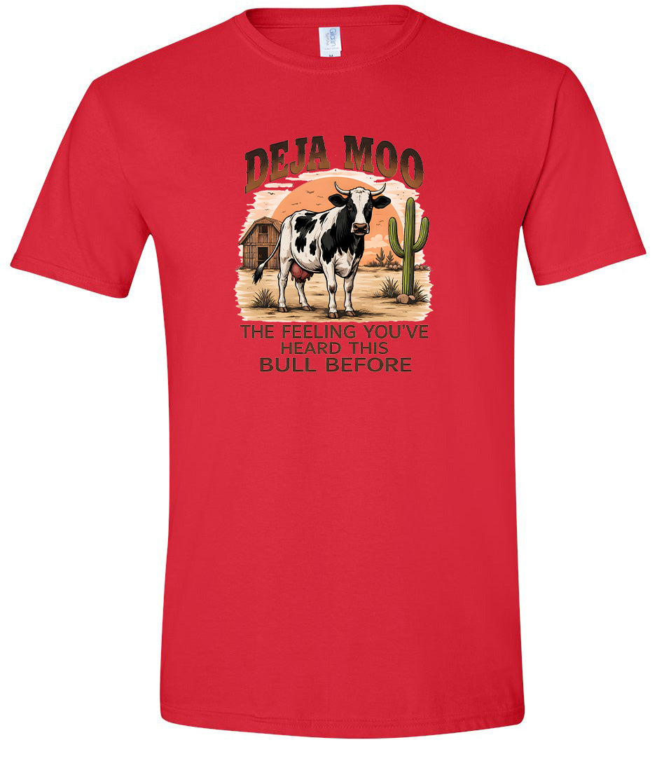 Deja Moo Adult Gildan Soft Shirt