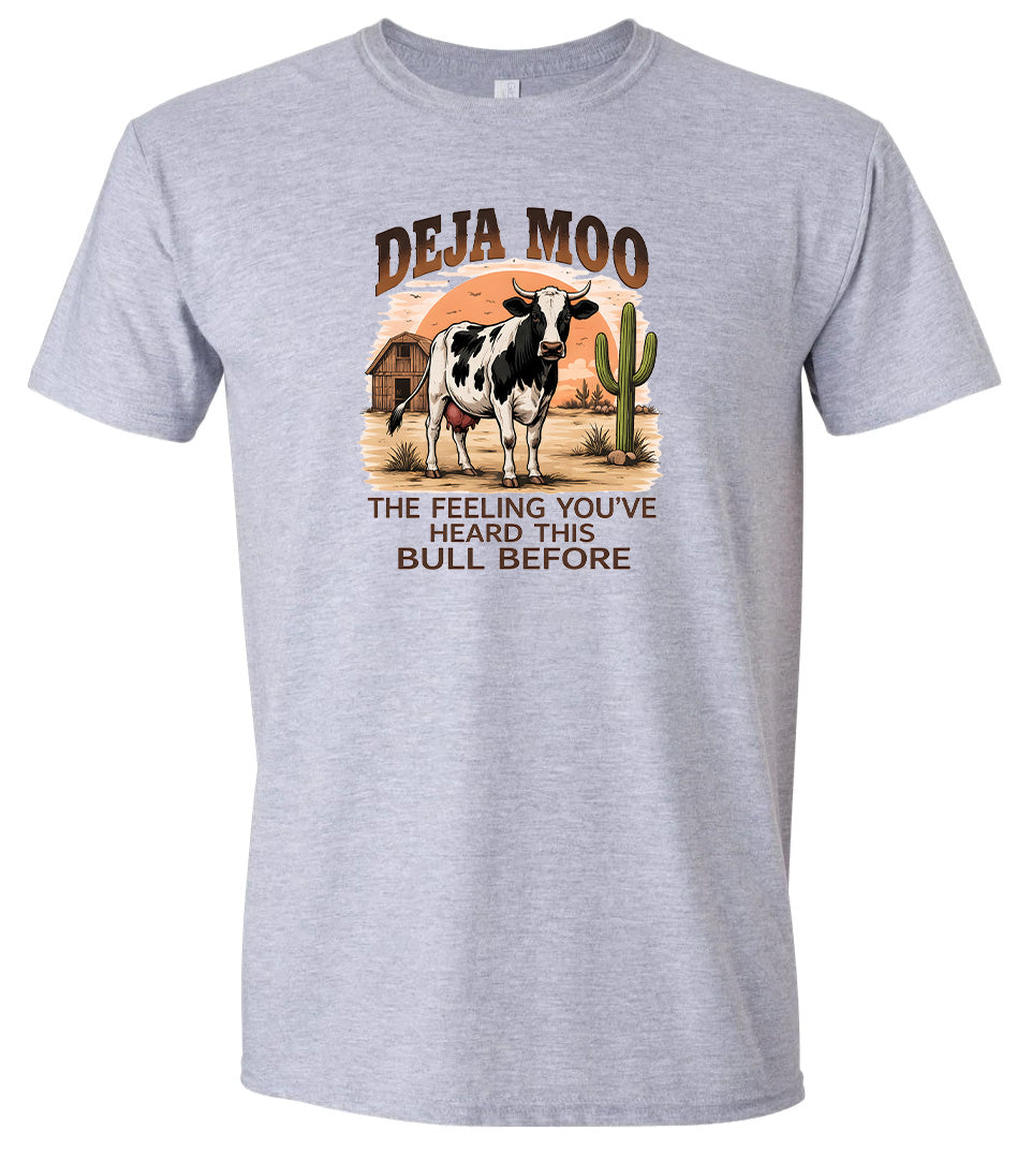 Deja Moo Adult Gildan Soft Shirt