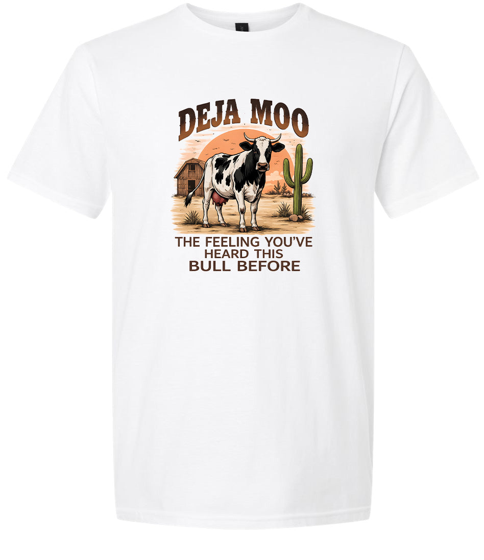Deja Moo Adult Gildan Soft Shirt