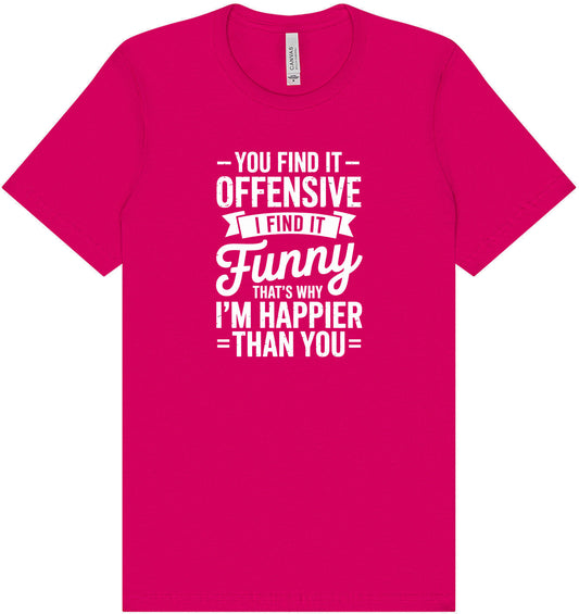 You Find It Offensive Adult Bella Canvas Shirt