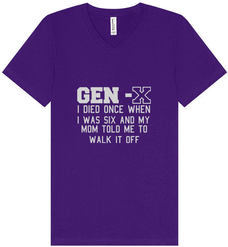 Gen X Walk it Off Unisex V-Neck Shirt