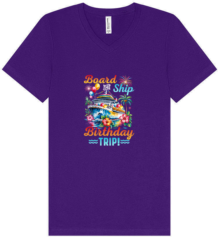 Board the Ship Birthday Trip Unisex V-Neck Shirt