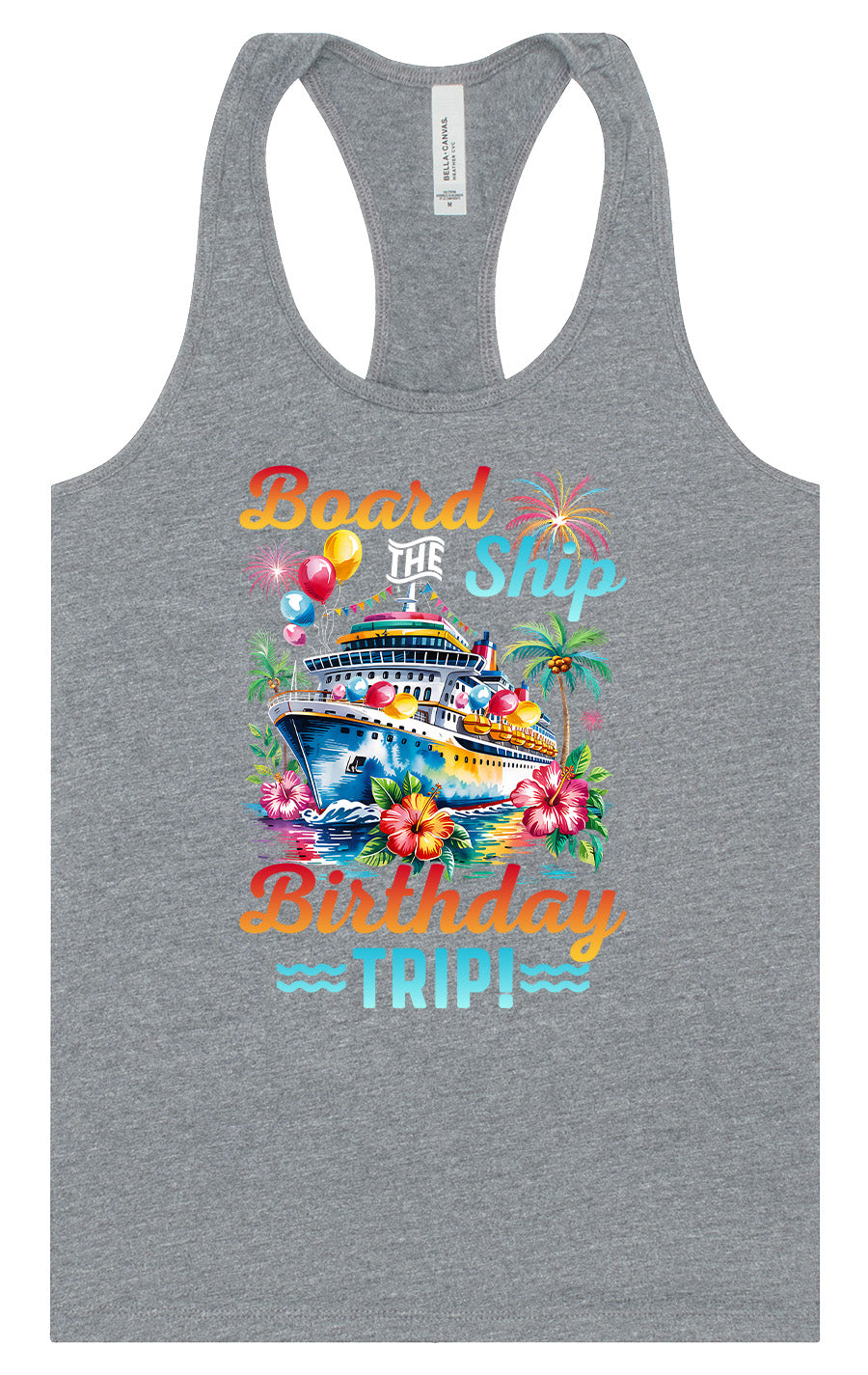 Board the Ship Birthday Trip Women's Racerback Tank