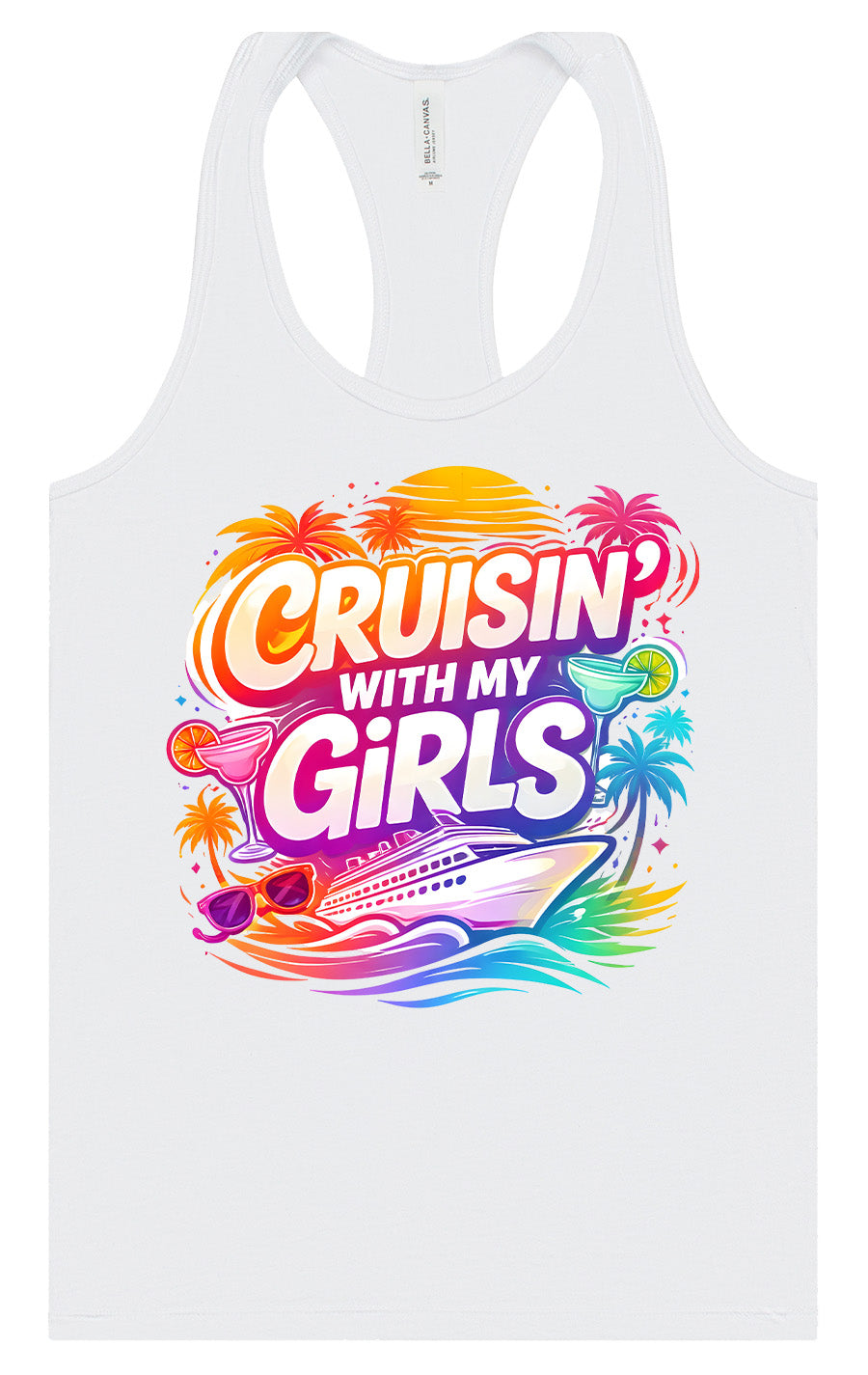 Cruisin' with My Girls Women's Racerback Tank
