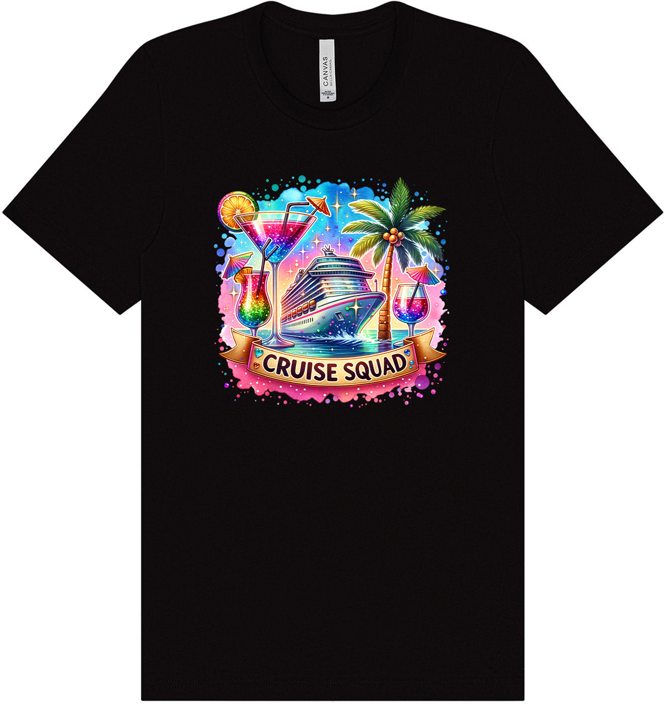 Drinks and Cruise Squad Adult Bella Canvas Shirt