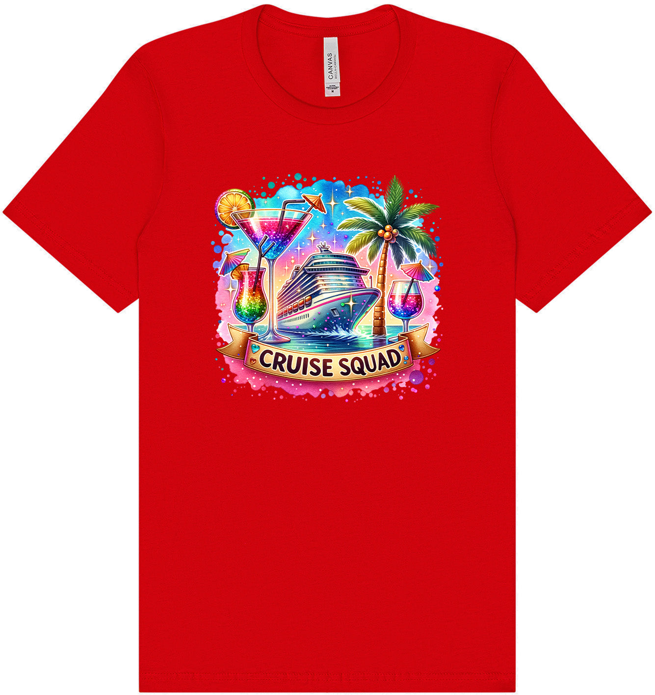 Drinks and Cruise Squad Adult Bella Canvas Shirt