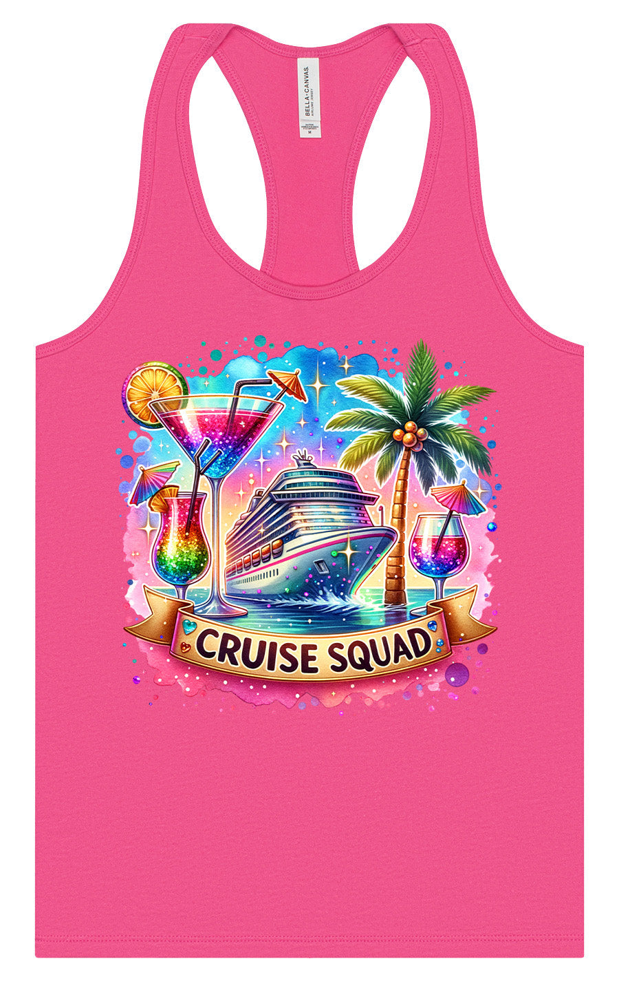 Drinks and Cruise Squad Women's Racerback Tank