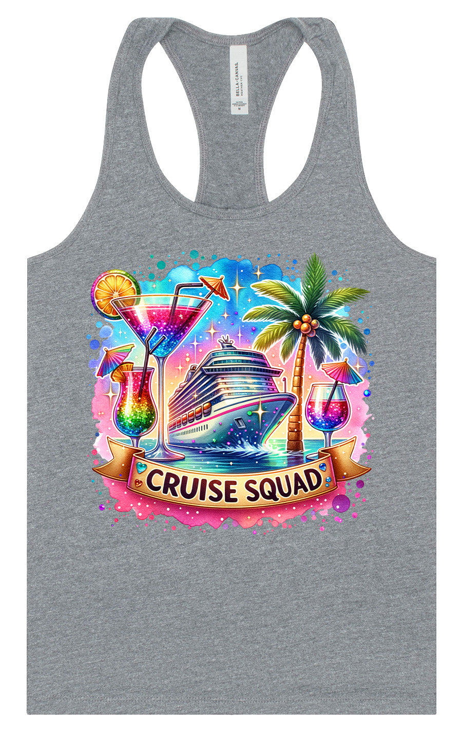 Drinks and Cruise Squad Women's Racerback Tank