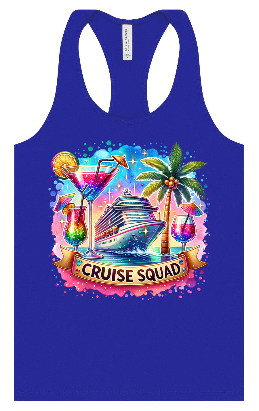 Drinks and Cruise Squad Women's Racerback Tank
