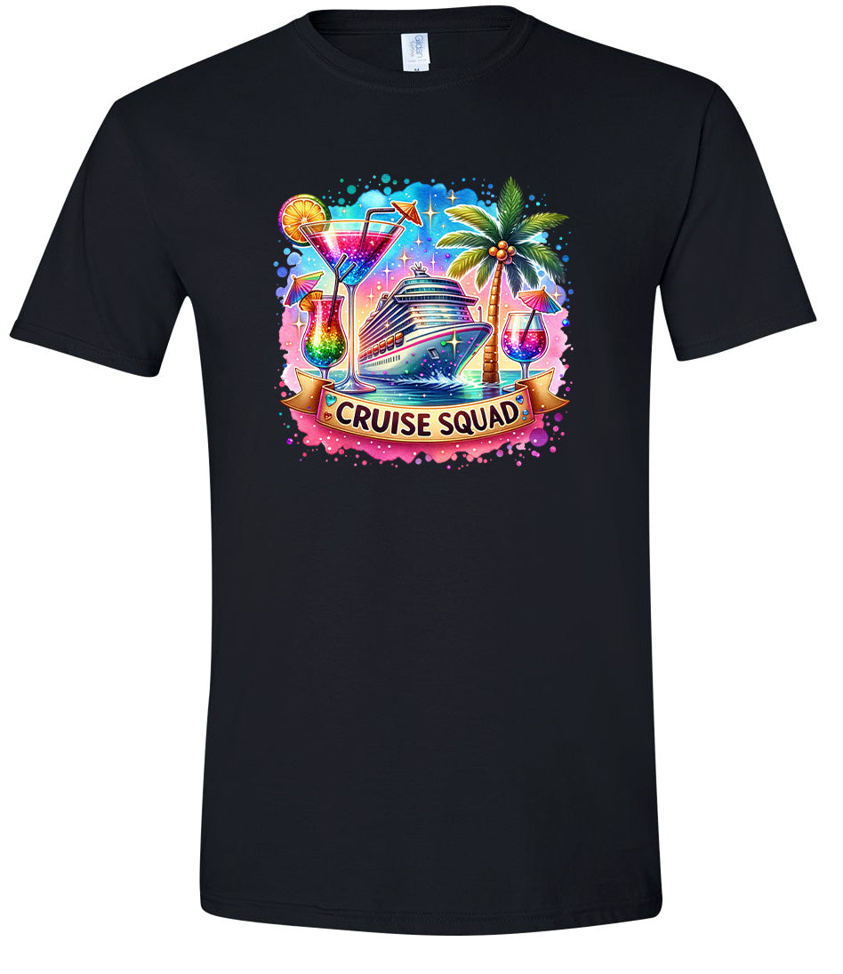 Drinks and Cruise Squad Adult Gildan Soft Shirt