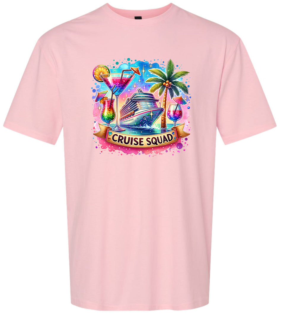 Drinks and Cruise Squad Adult Gildan Soft Shirt